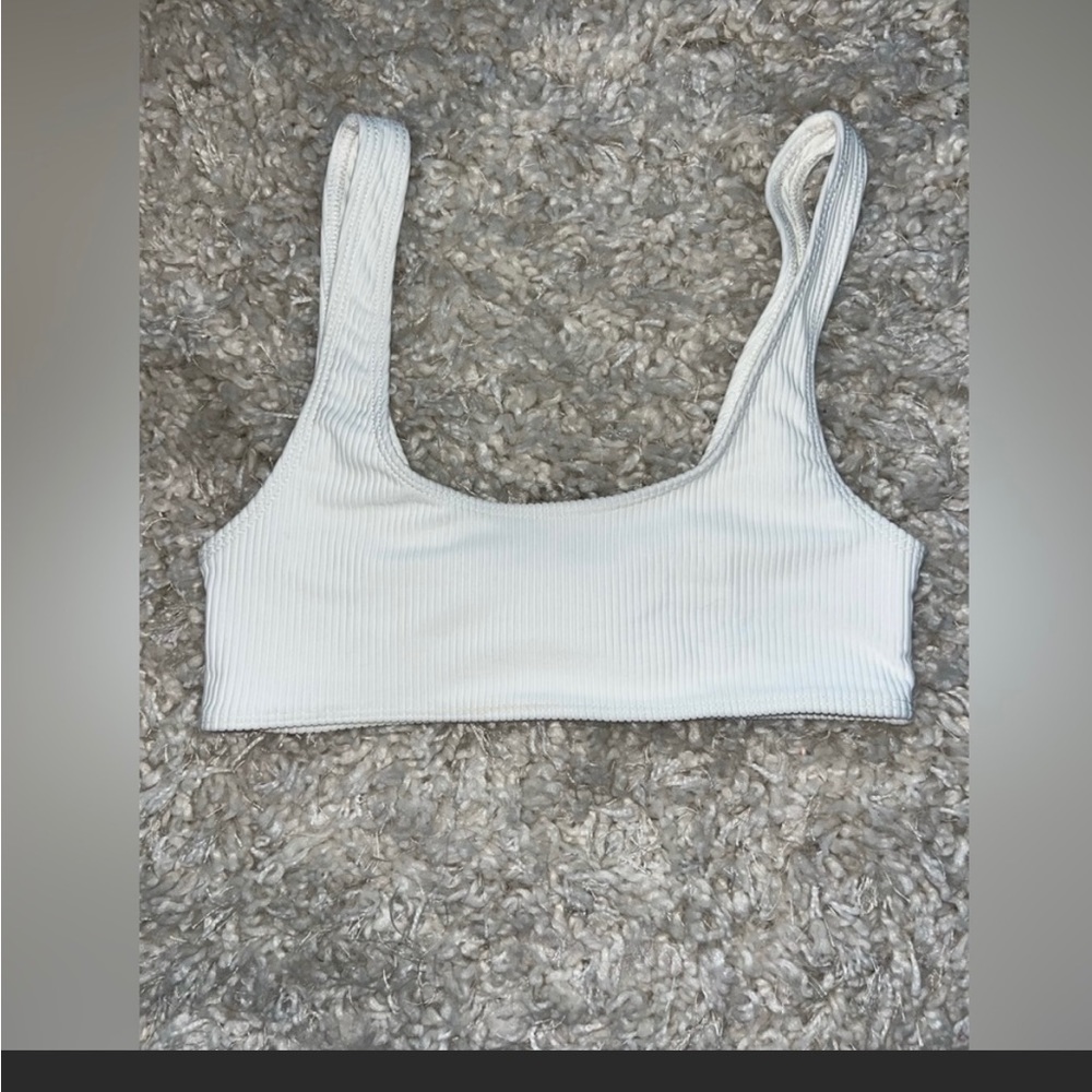 Frankie’s Bikinis Connor Ribbed Top White XS